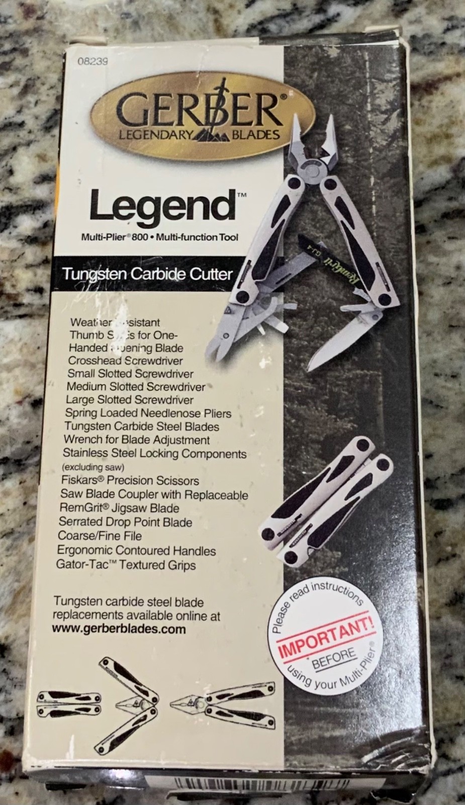 Gerber Legend MP800 Tungsten Multi Tool / Multi Plier Vintage Made in the USA