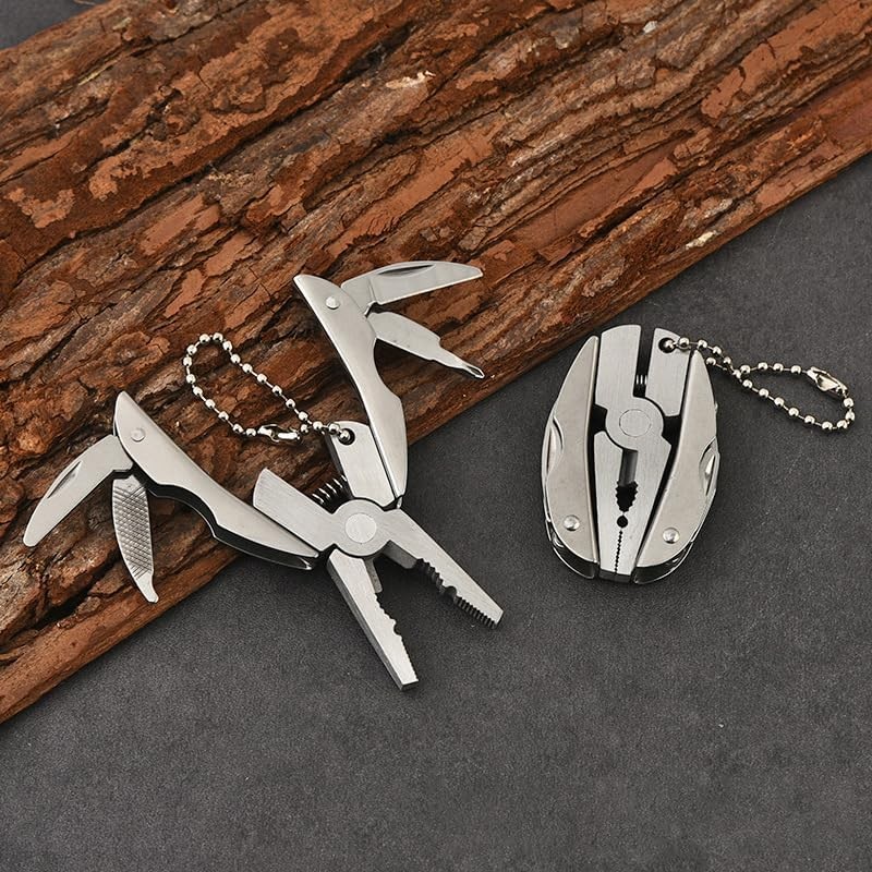 Pocket Multi Tool Pliers Mini Folding Key Chain Fishing Camping Small Pliers Lot