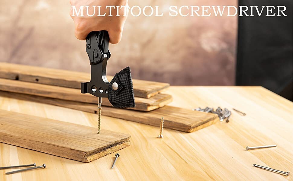 Multi Function Purpose Axe Hammer Tool Knife Camping Hatchet Survival Outdoor