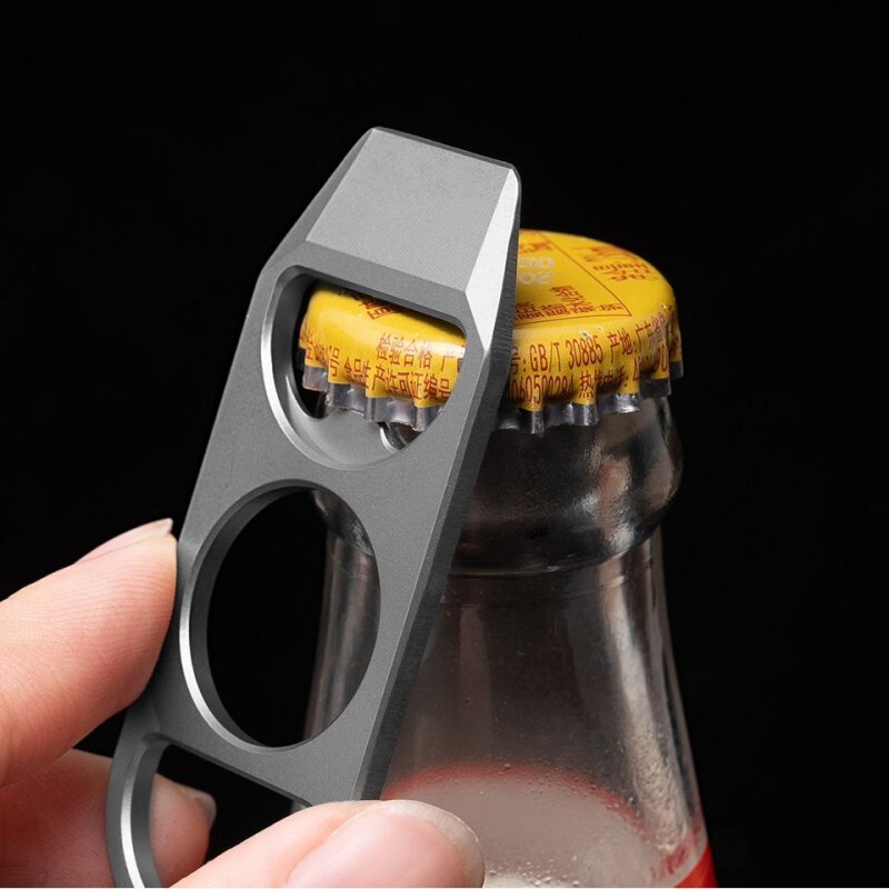 EDC Titanium Pry Bar Crowbar Bottle Opener Portable Keychain Outdoor Multi Tools