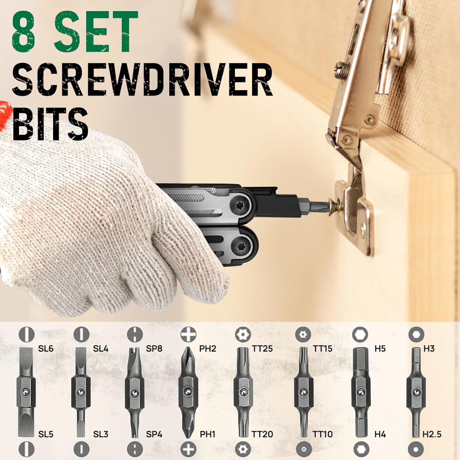 BIBURY Multitool Pliers Pro BI2045, Foldable Multitools with Replaceable Wire Cu