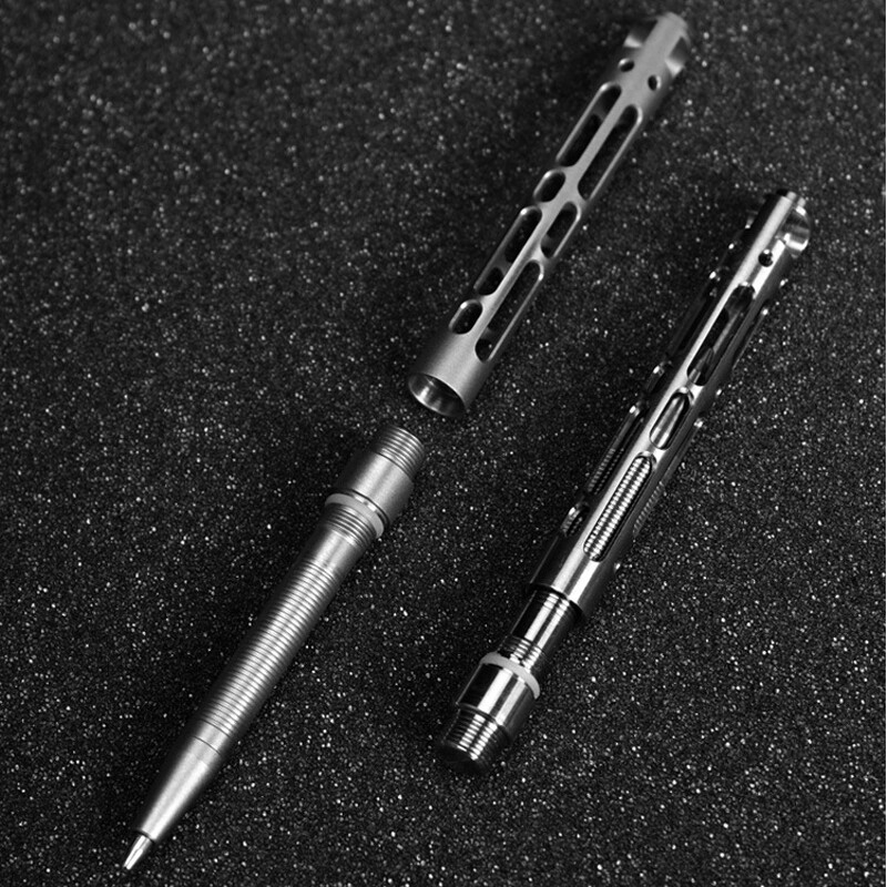 Hollow Titanium AlloyToolal Pen Tungsten Steel Head Creative EDC Write Pen