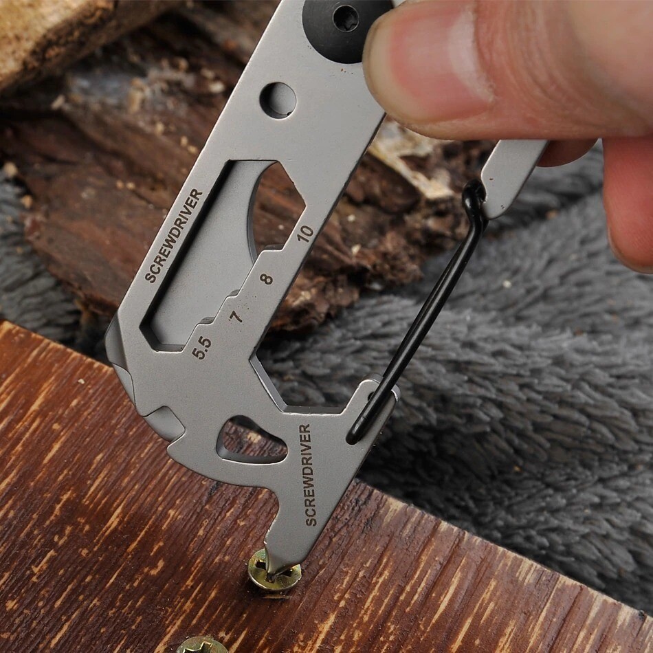 Multi Function Purpose Keyring Keychain Escape Tool Wrench Key Ring Chain Travel