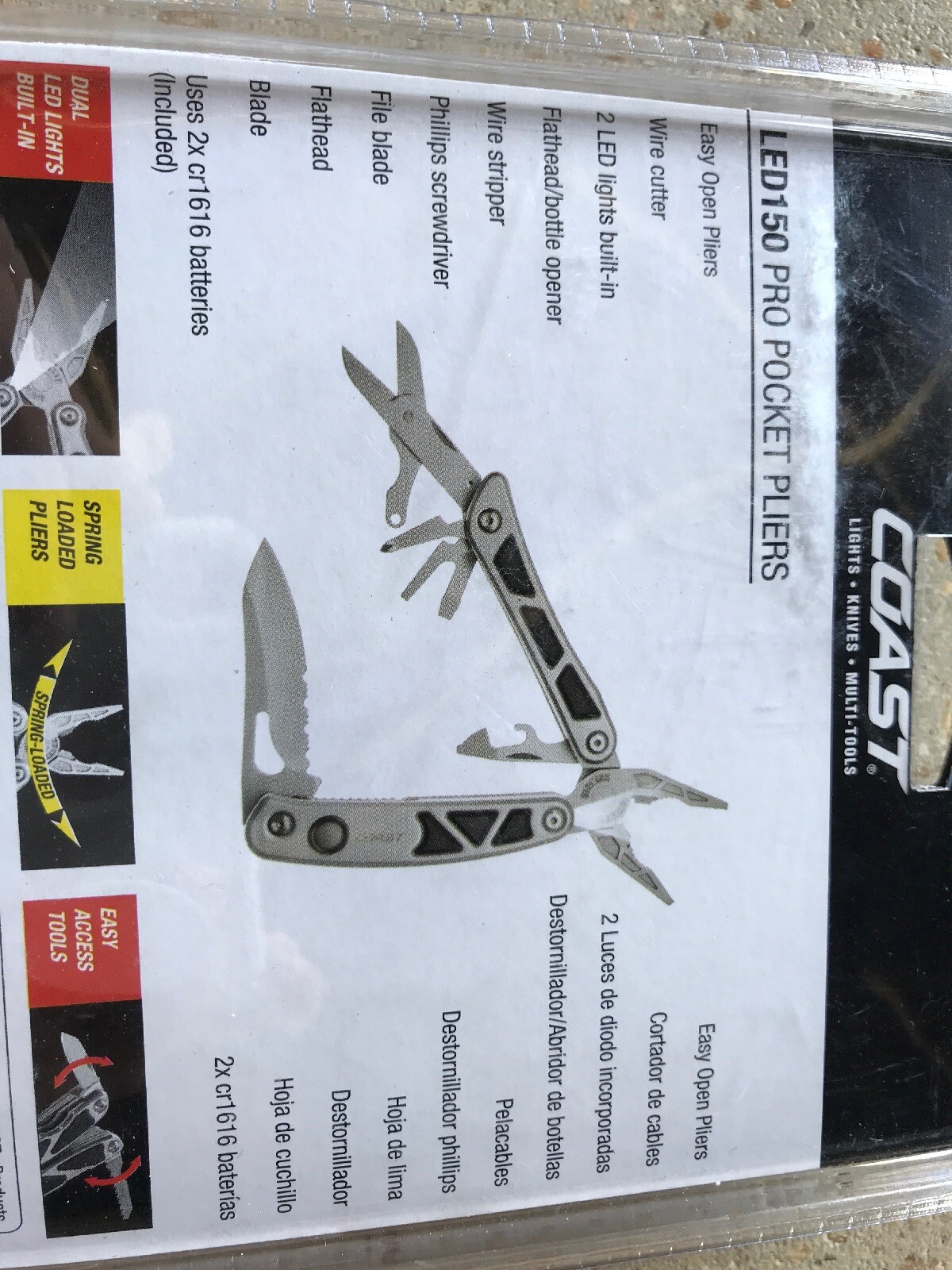 Coast LED150 Silver Pro Pocket Pliers C5899CP