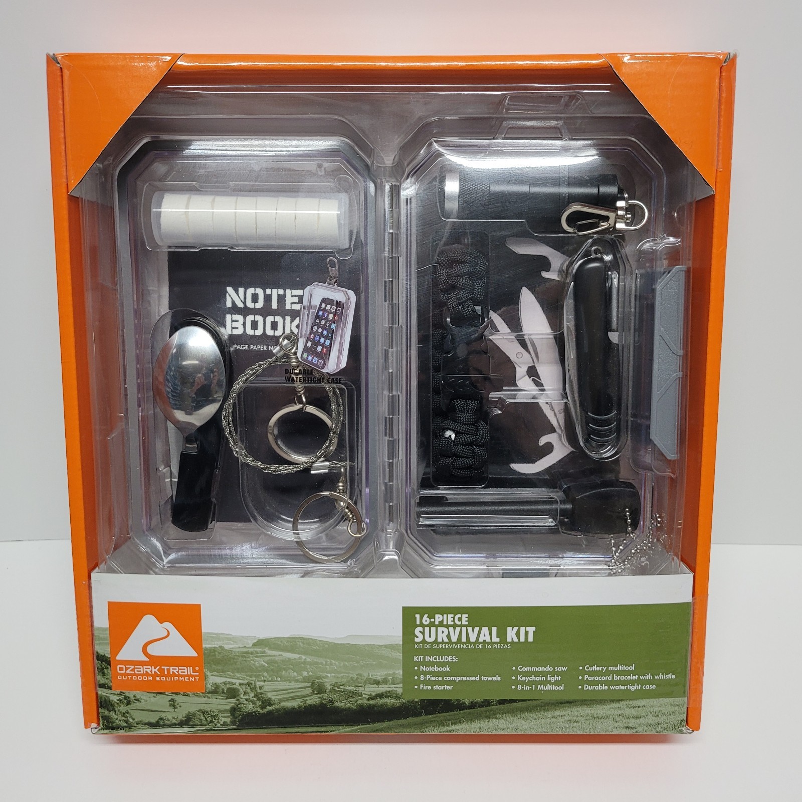Ozark Trail Outdoor Equipment 16-Piece Survival Kit NEW IN BOX
