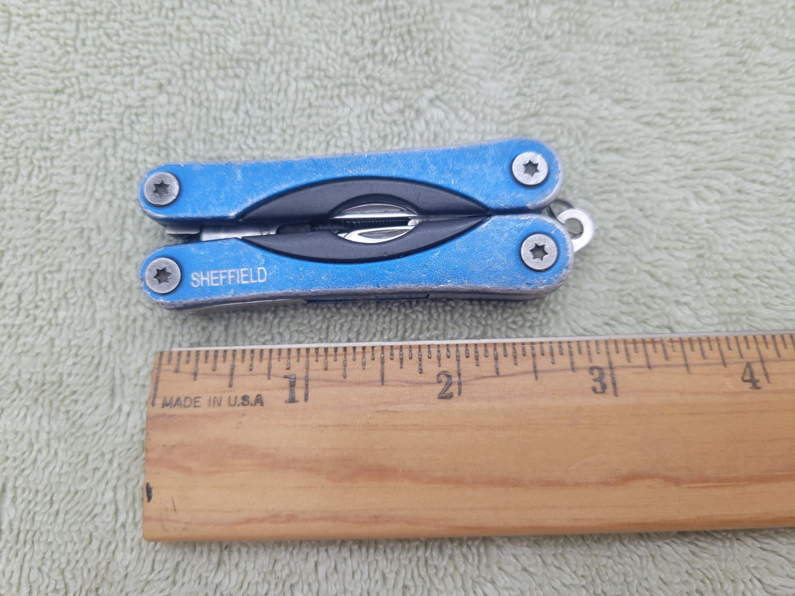 Vintage Sheffield Stainless Steel Blue Mini Multi Tool – 10 Tools