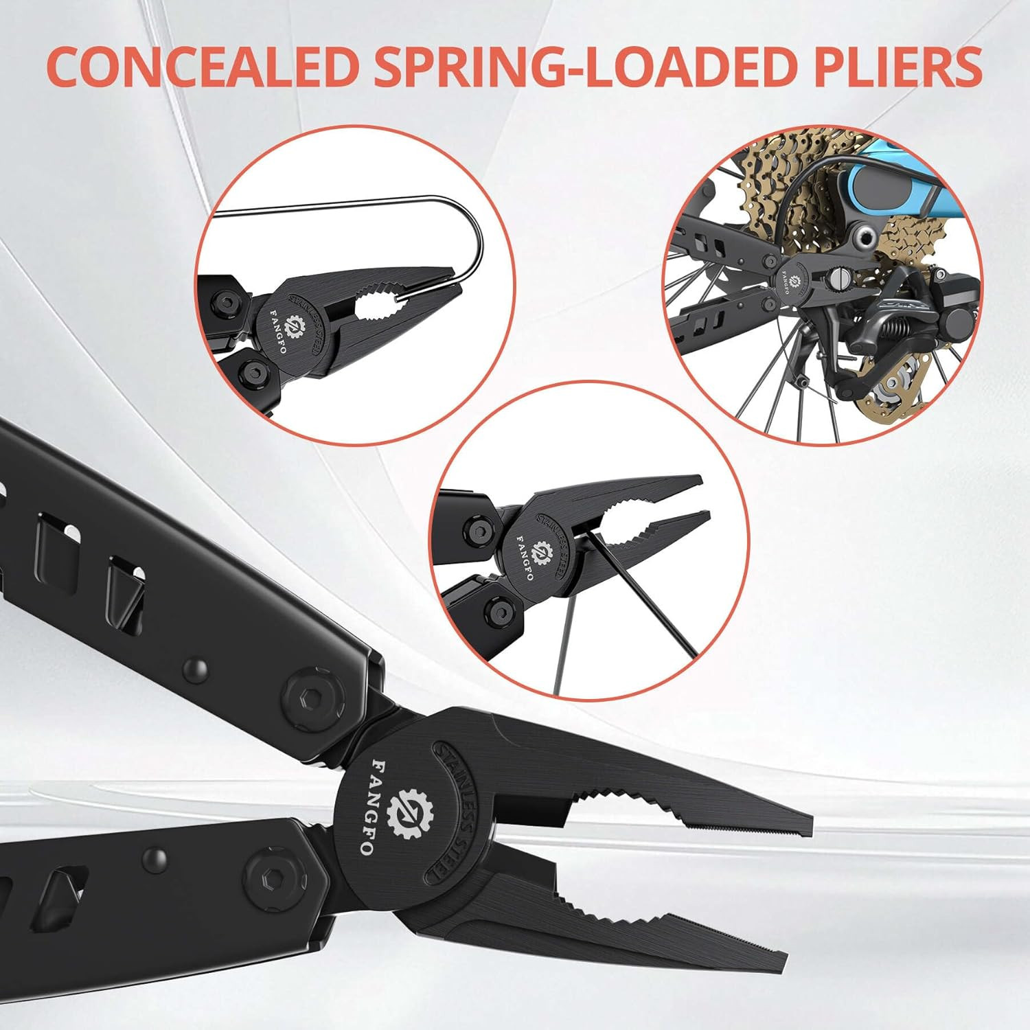 Multitool 17-In-1 Stainless Steel Multi Tool with Pocket Knife Needle Nose Plier