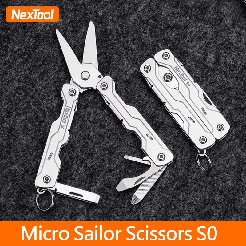 NexTool Mini Sailor S0 8-in-1 Scissors Keychain EDC Pocket Multitool Screwdriver