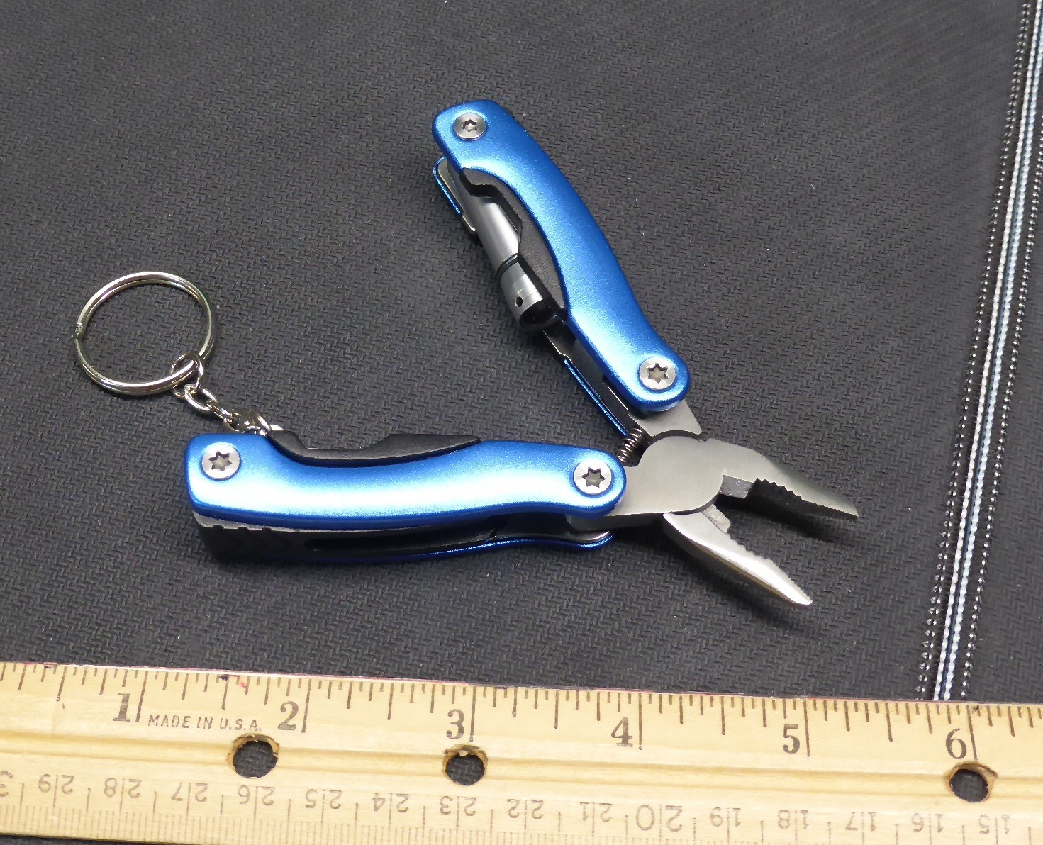 Mini Multi Tool w/ Led Light, Nylon Sheath, New Unused