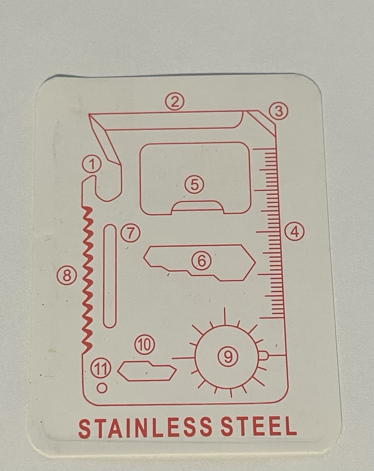 11-in-1 Wallet Multi-Tool Card Pocket Size – NEW W/CASE – Ship Free