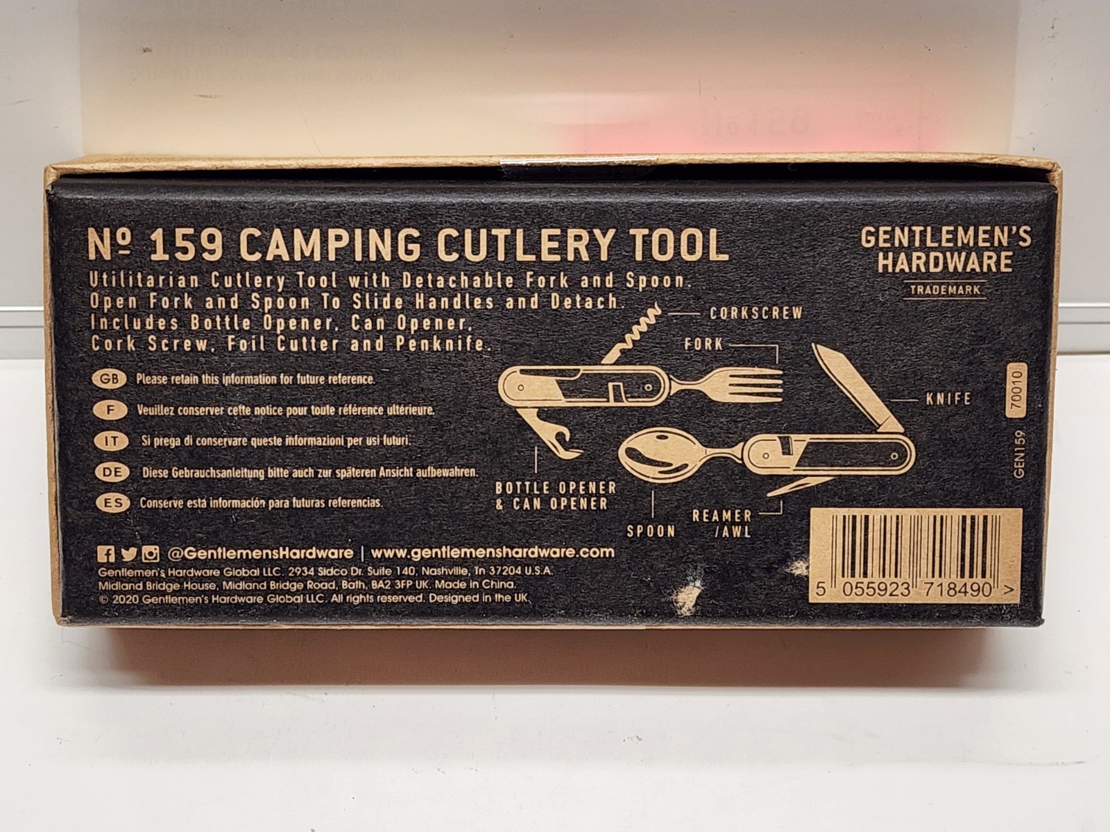 Gentlemen’s Hardware Stainless Steel No. 159 Camping Cutlery Tool