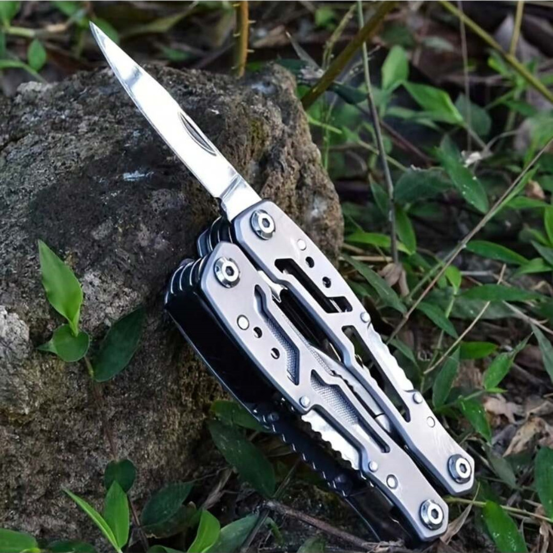 14-in-1 Stainless Steel Multi-Tool Pliers with Knife Screwdrivers & Nylon Sheath