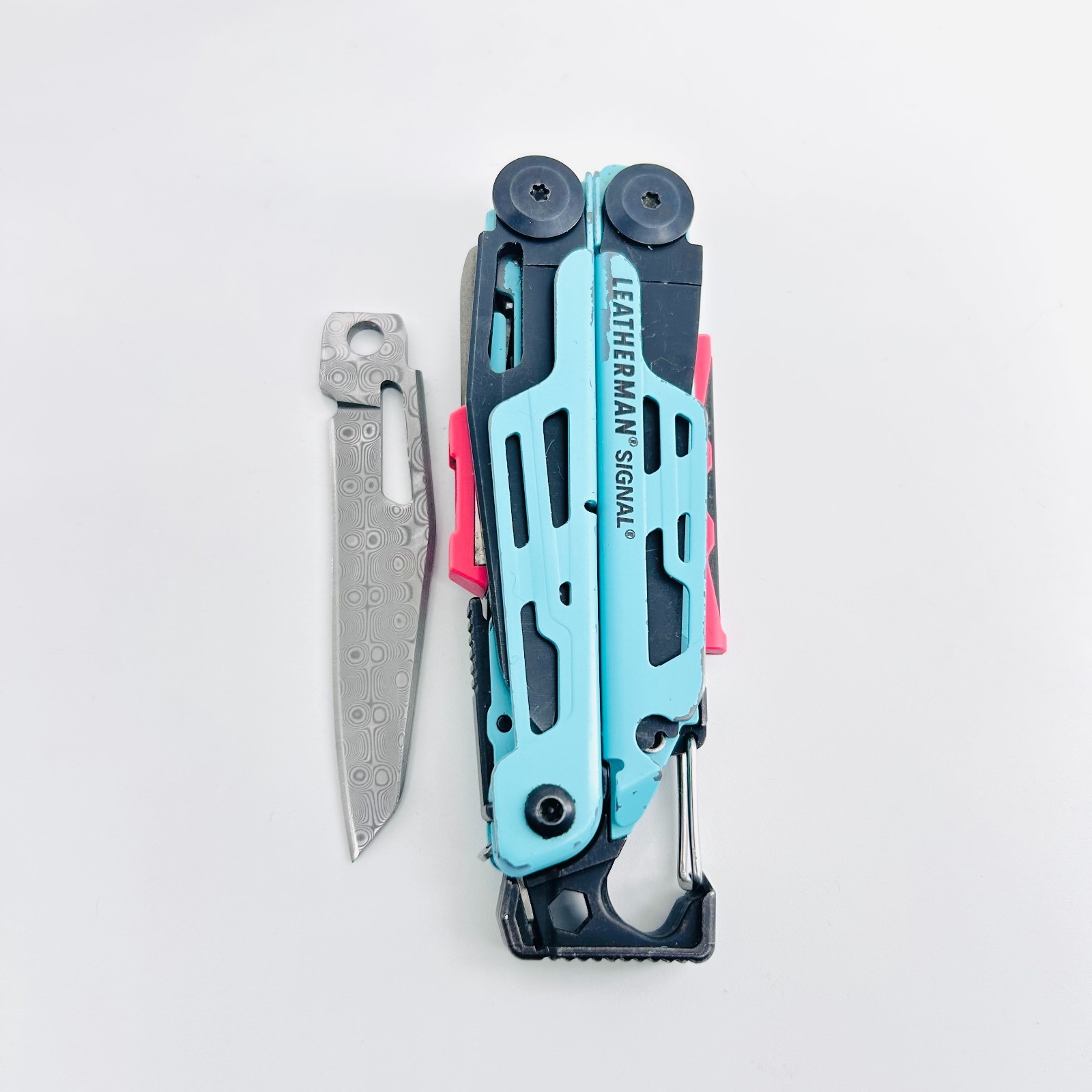 [USA STOCK] VG10 Damascus Replacement Blade for Leatherman Signal 60+ HRC EDC