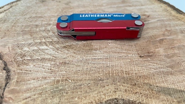 Leatherman Micra Multi Tool Stainless Steel Red& Blue Anodized Handled Scissors