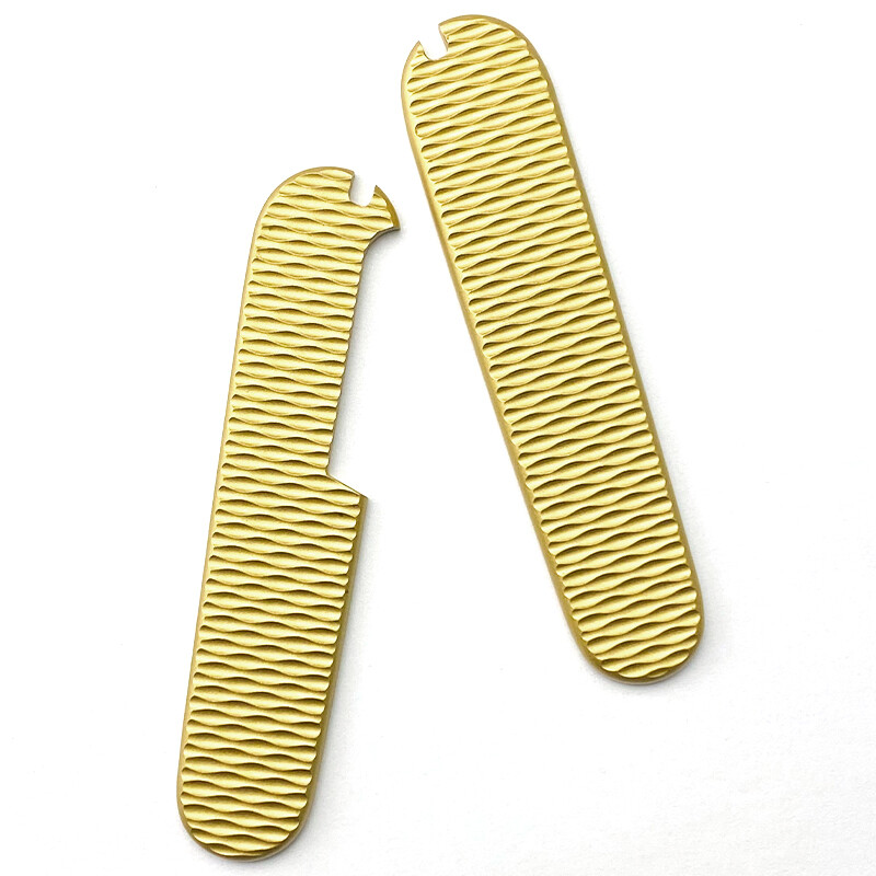 1PAIR Custom Made DIY Brass Handle Scales for 91mm Victorinox