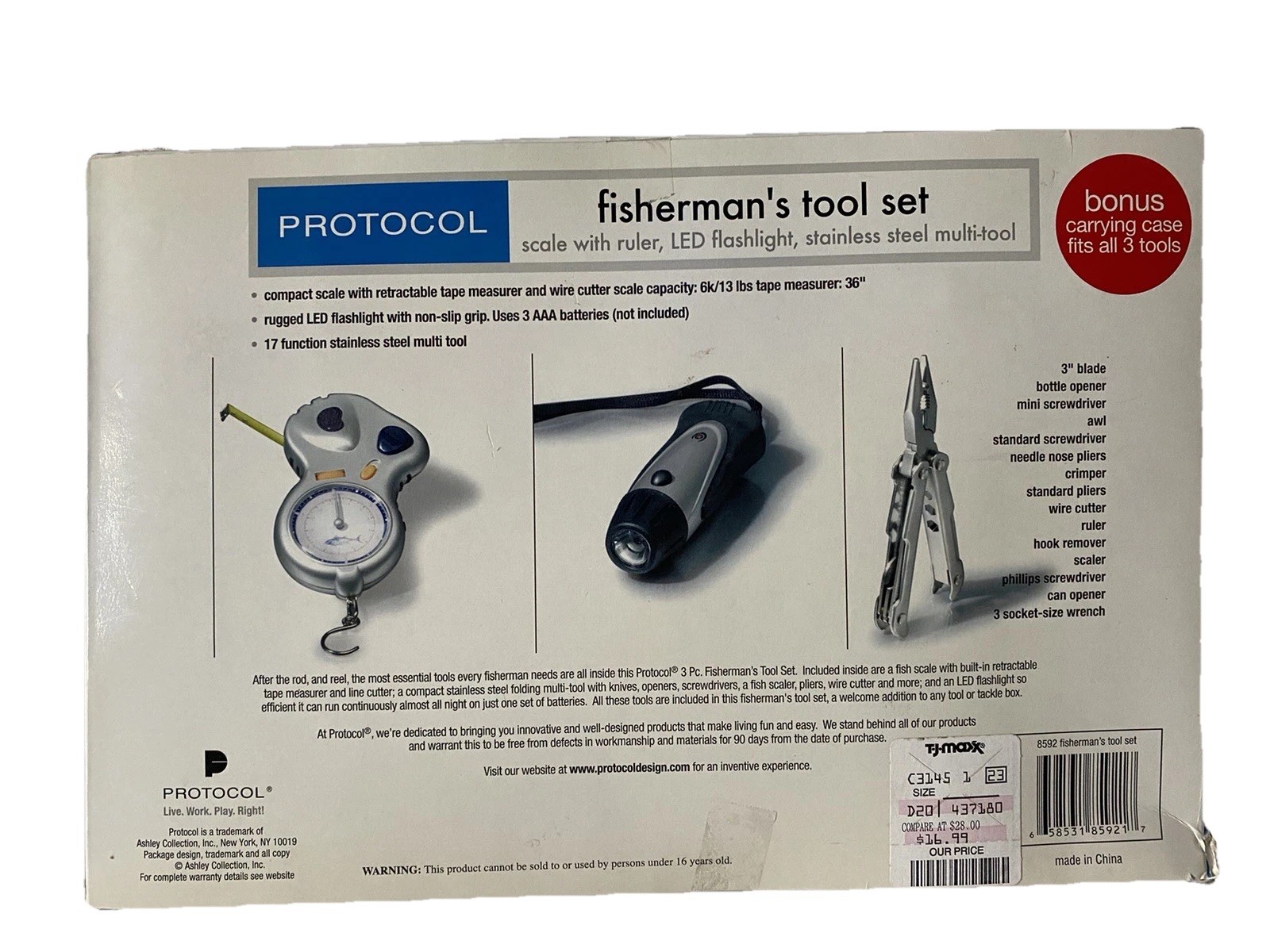 Protocol Fisherman’s Tool Set with bonus carrying case fits all 3tools