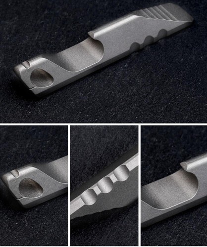 Mini Titanium Pry Bar Crowbar Bottle Opener Portable Keychain Multi Tools EDC