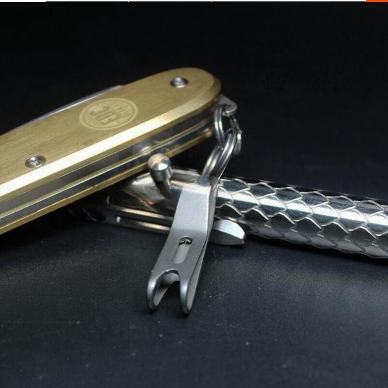 3PACK Titanium alloy EDC Gear Pocket Suspension Clip Wallet Tool with Key Ring