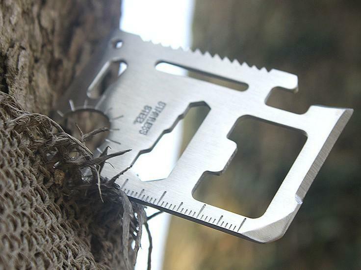 Multi Tool 11 in 1 Wallet Thin Survival Pocket Credit Card Knife