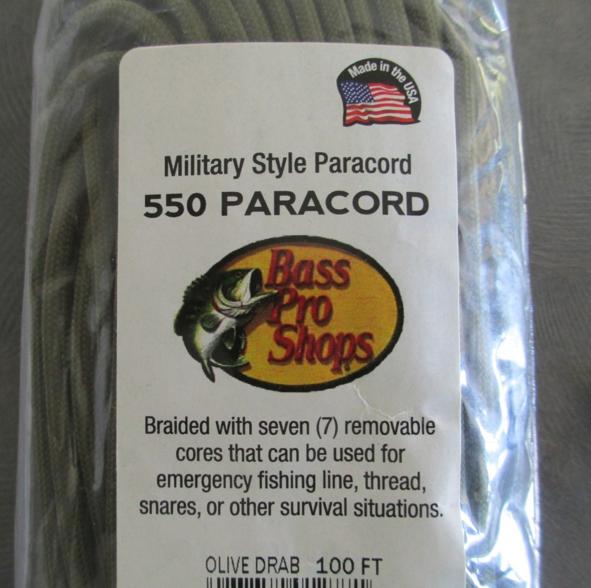 Bass Pro Shops Military Style 550 Paracord 100ft