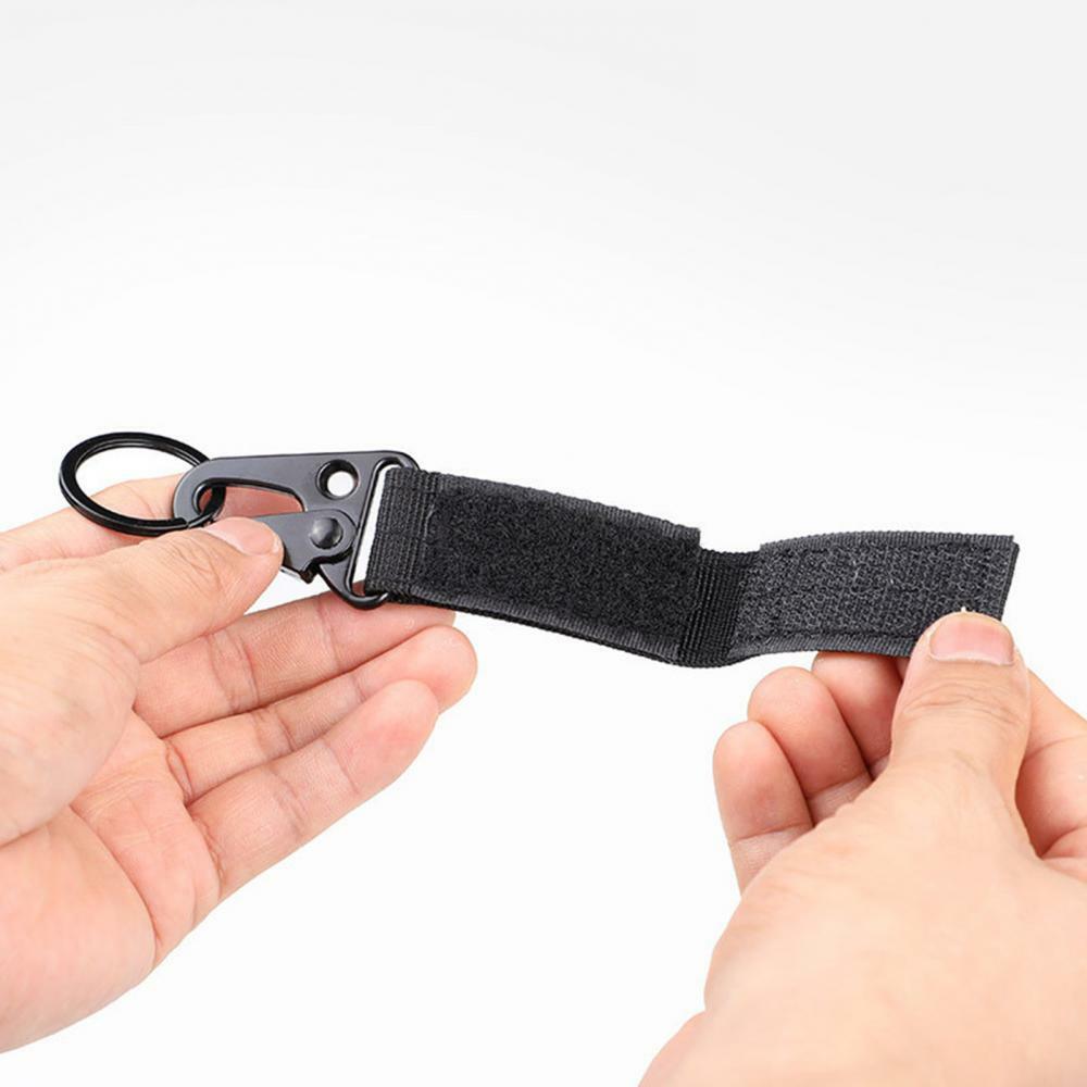2pcs Carabiner Nylon Key Hook Molle Webbing Buckle Belt Accessories Camping Tool