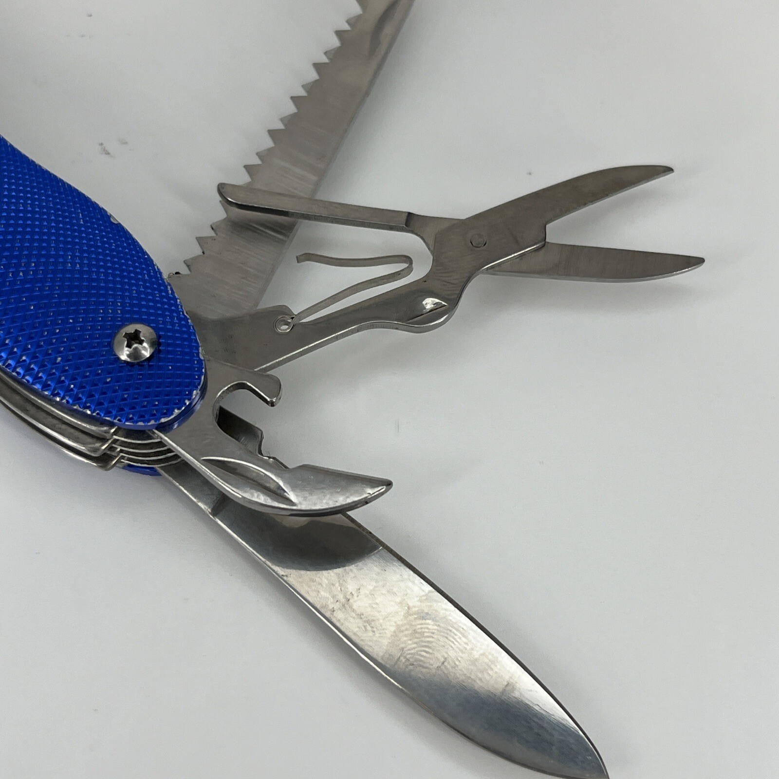 Ruff Hewn Blue Multi Function Pocket Knife Tool Gadgets – 10 Tools
