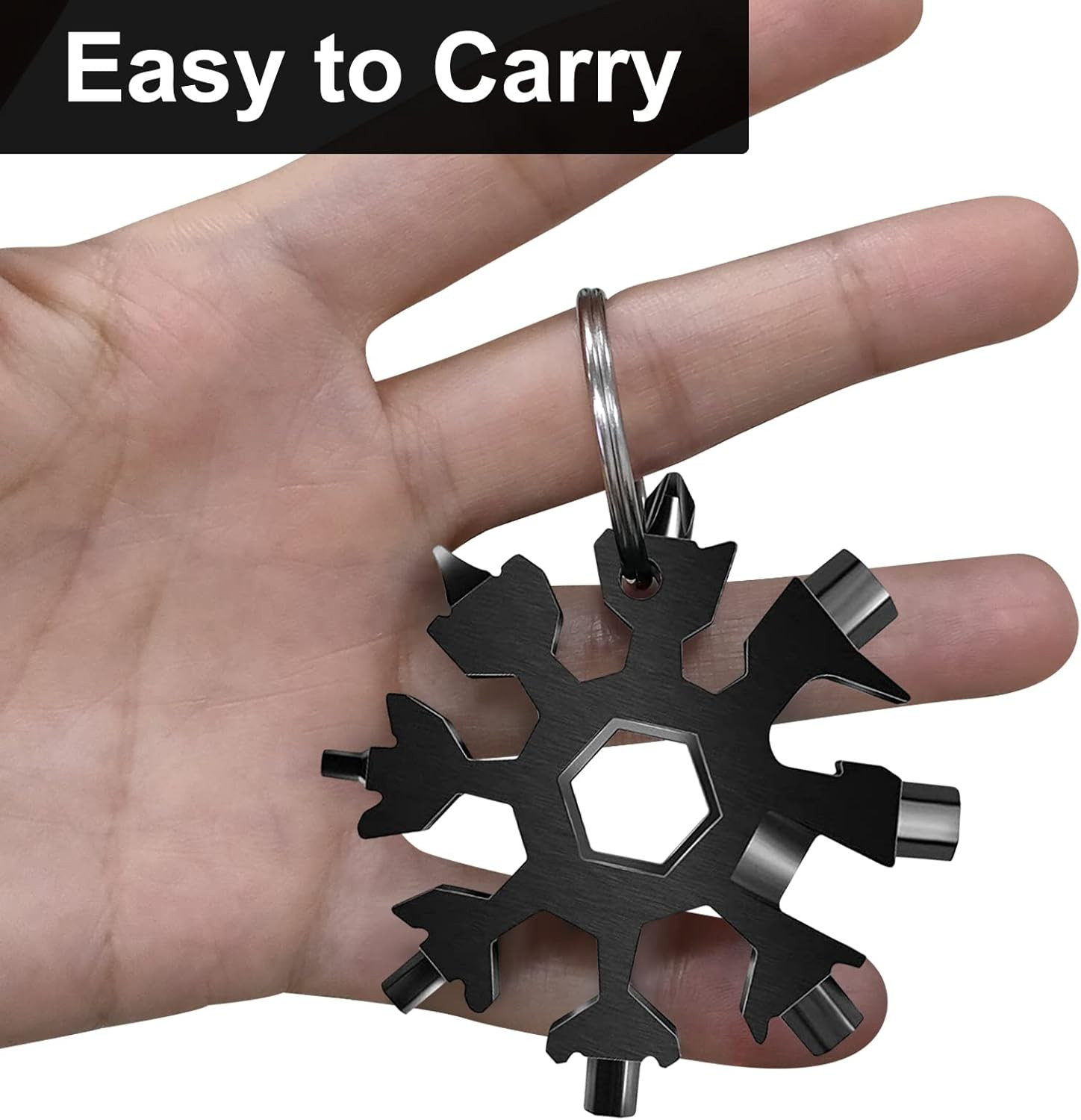 18-In-1 Snowflake Multitool, 12 Packs Stainless Steel Snowflake Wrench/Bottle Op