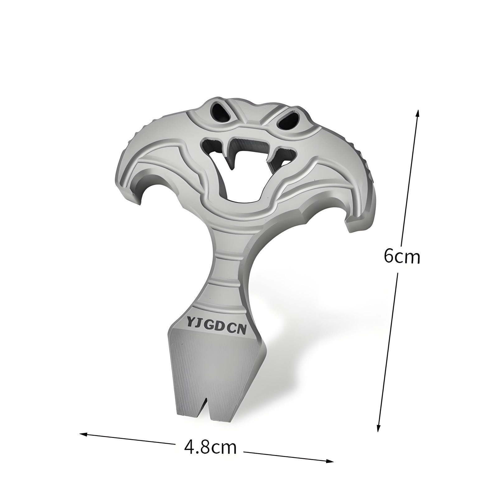 Titanium Alloy EDC Cobra Shape Multi-Tool Keychain Pry Bar Bottle Opener Gear
