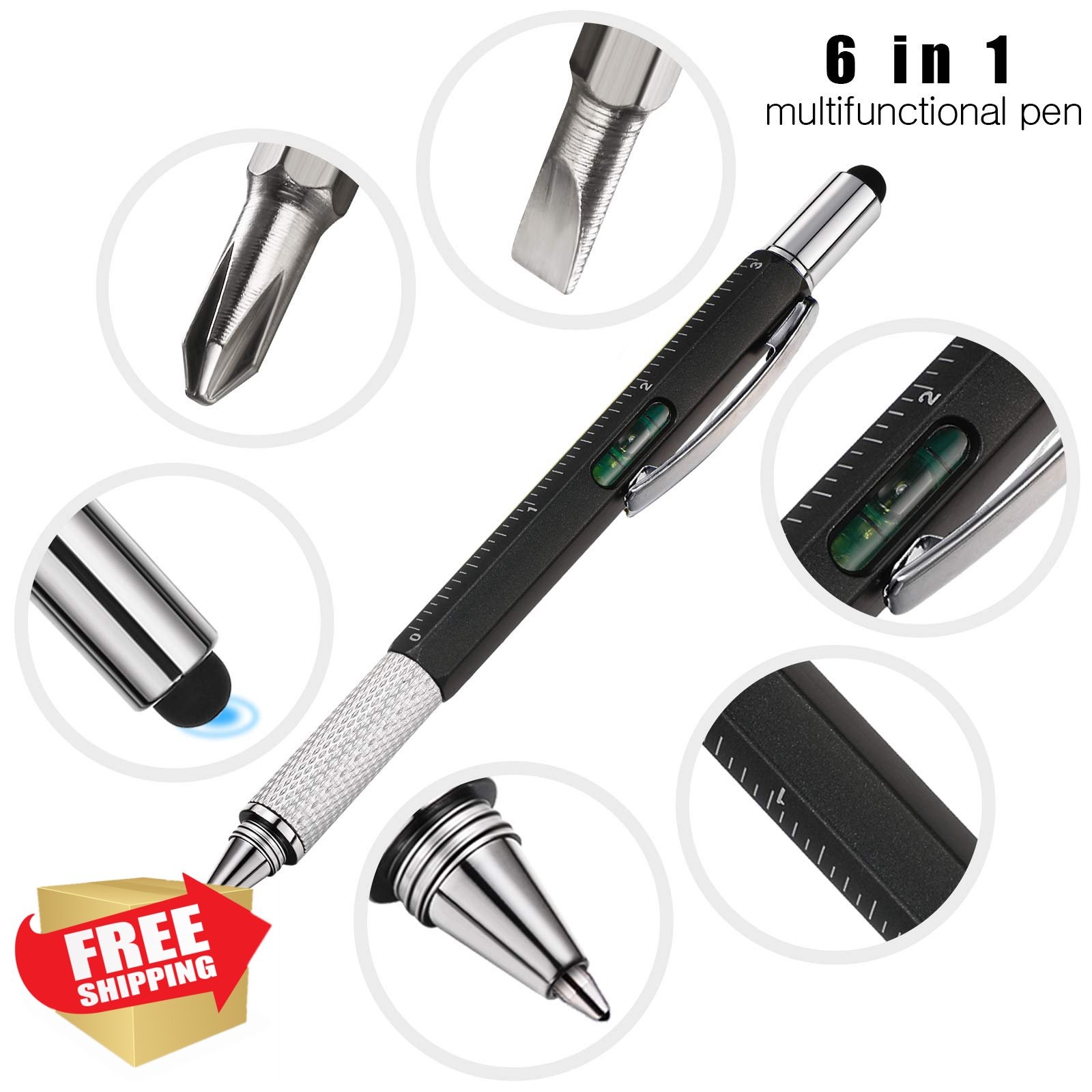 Zhanmai 16 Pcs Black Multitool Pen Gift