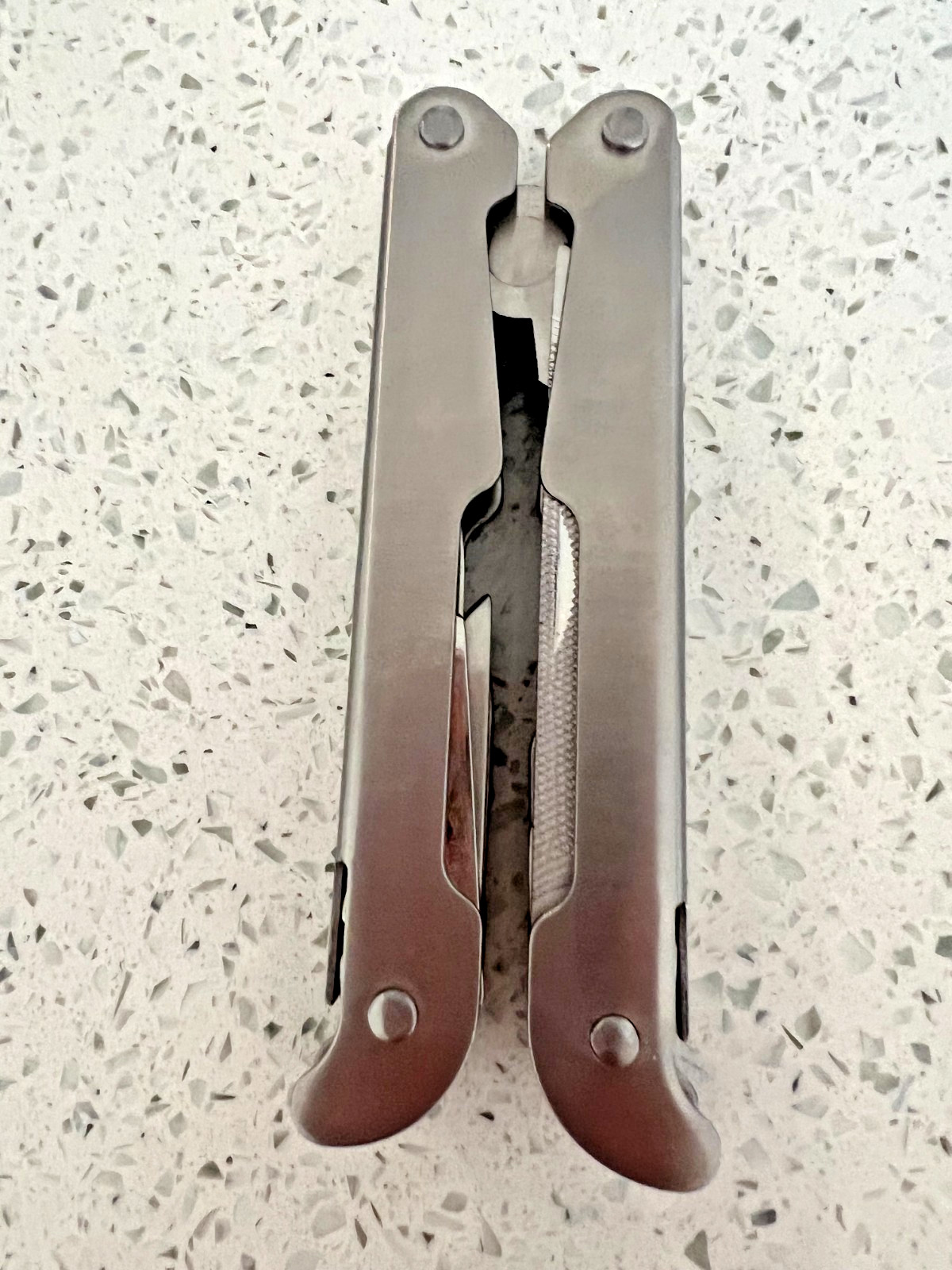 DEWAR’S Leatherman Type Stainless Steel Multi Tool * 7 Tools Black Belt Case