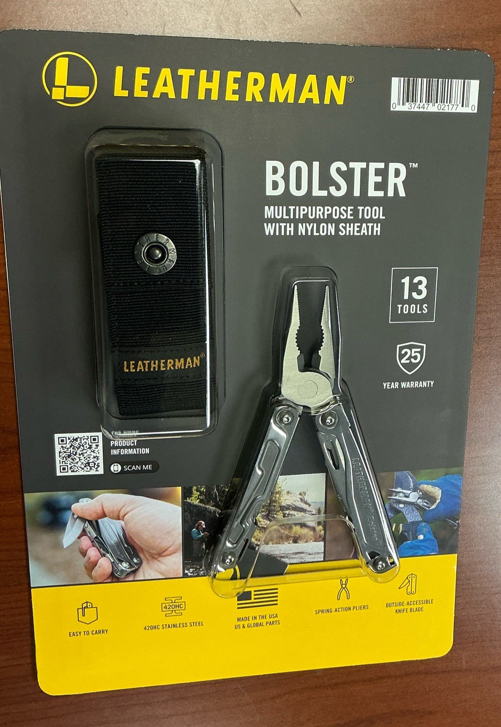 LEATHERMAN Bolster Multipurpose Tool & Nylon Sheath Stainless 13 Tools in 1 New