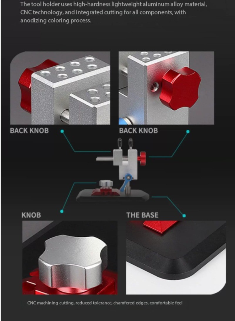 360° Universal Tool Holder: Multi-Purpose High-Precision Bench Vise Fixture
