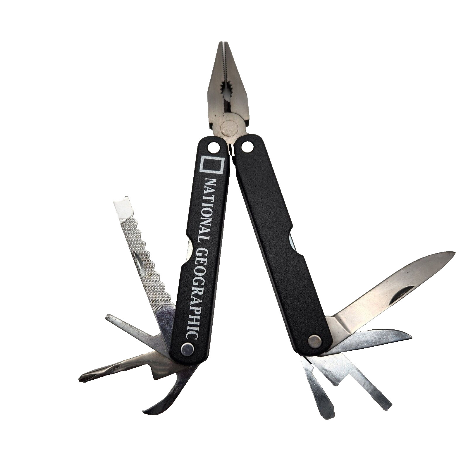 All In One Tool 9 In 1 National Geographic Case Pliers Screwdrivers Awl Knife