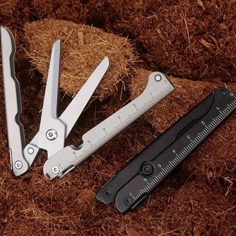 1pc Multifunctional Folding Stainless Steel Survival Scissors Portable EDC Tool