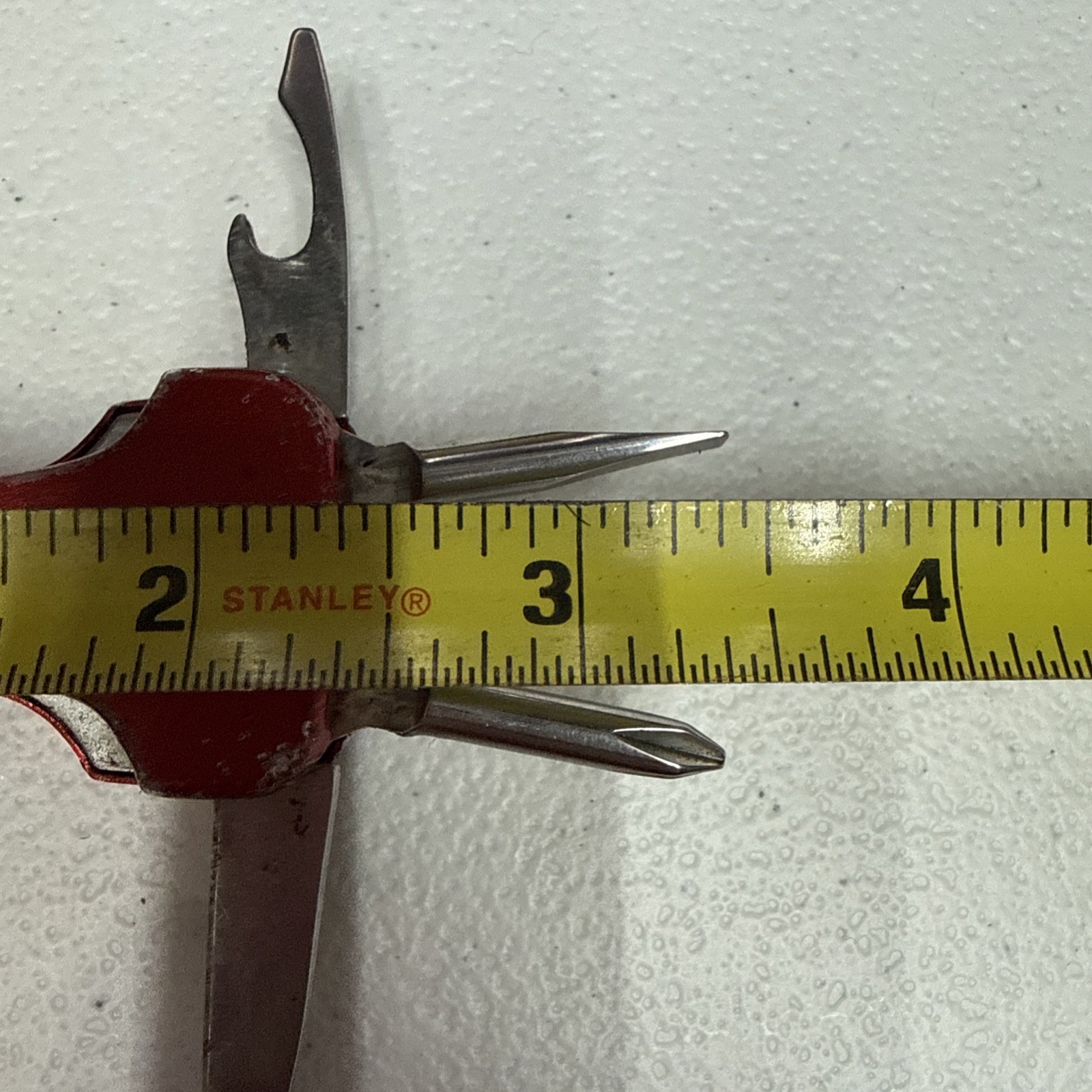 Snap-On Red Mini Keychain Flashlight Multi Tool