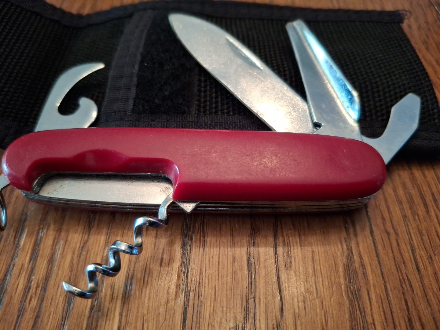 Unbranded 6 Function Red Swiss Army Type Knife With Nylon Sheath