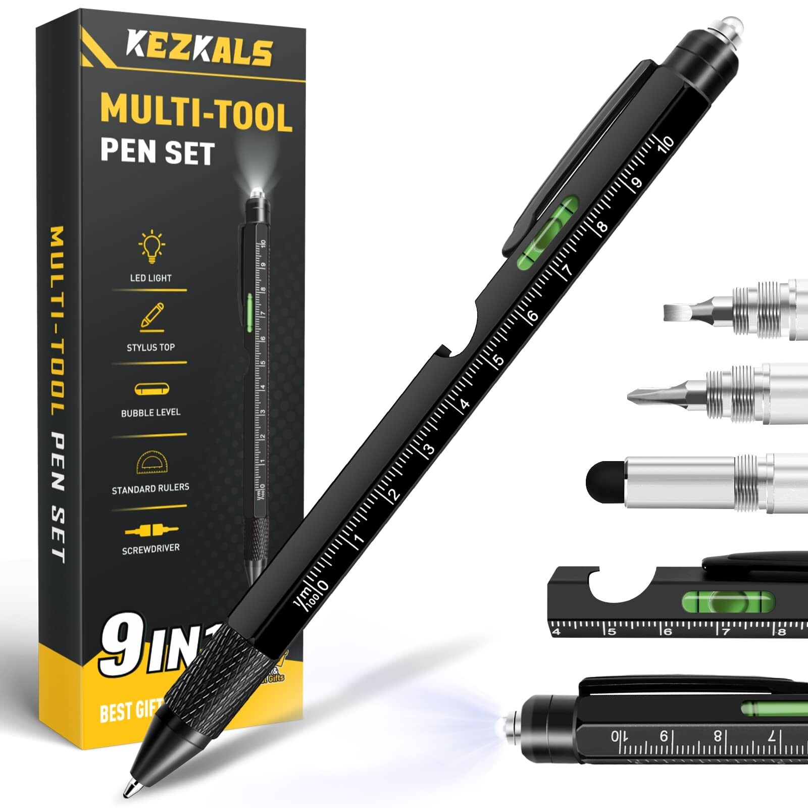 KEZKALS Dad Gifts for Fathers Day, 9 in 1 Multitool Pen Father’s Day Gifts fr…