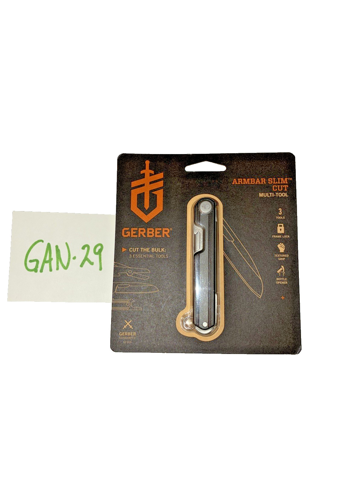 Gerber Armbar Slim Cut Multi Tool Onyx Knife Scissors Bottle Opener 31-003810