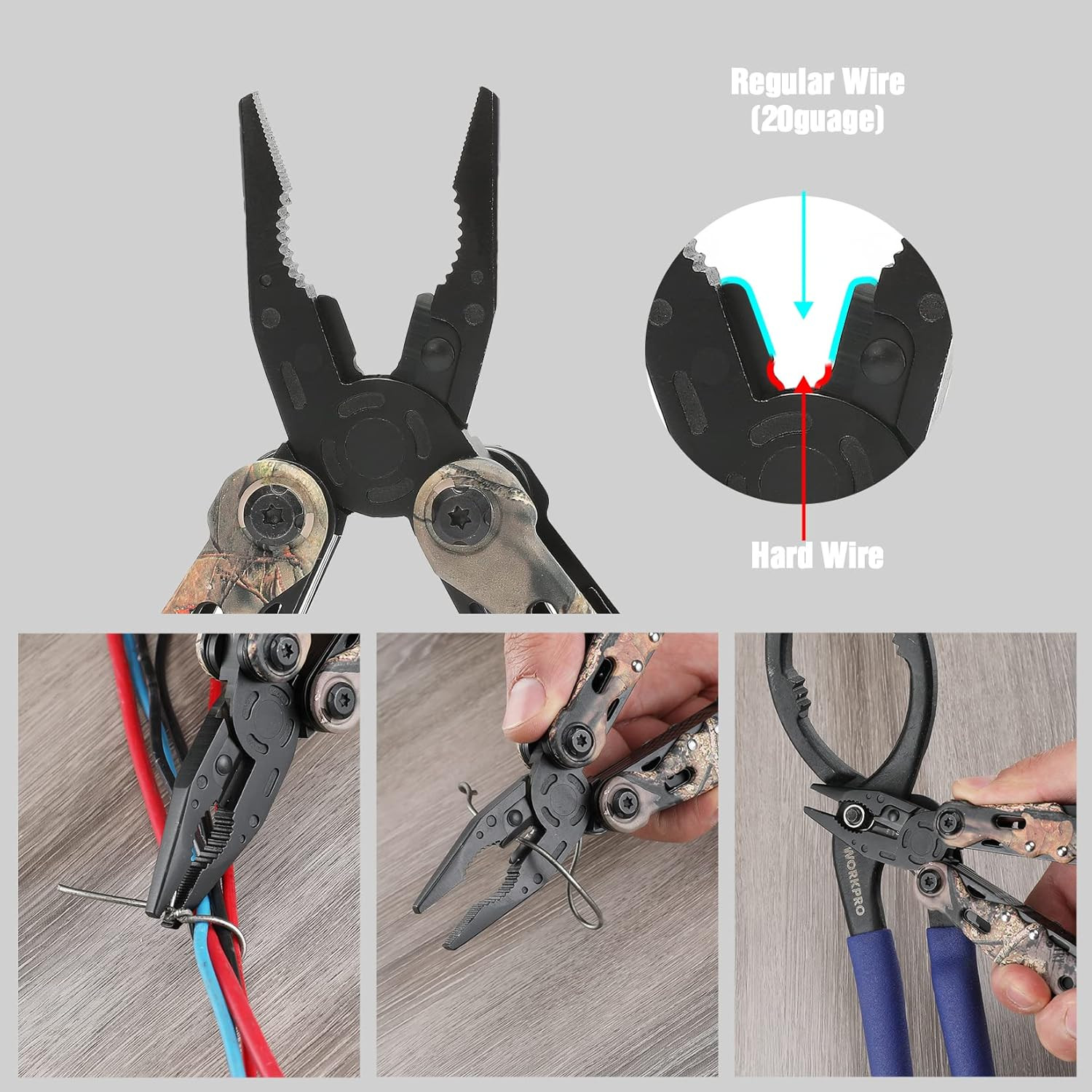Multitool, 13-In-1 Folding Multi Tool Plier with Nylon Sheath, Stainless Steel C