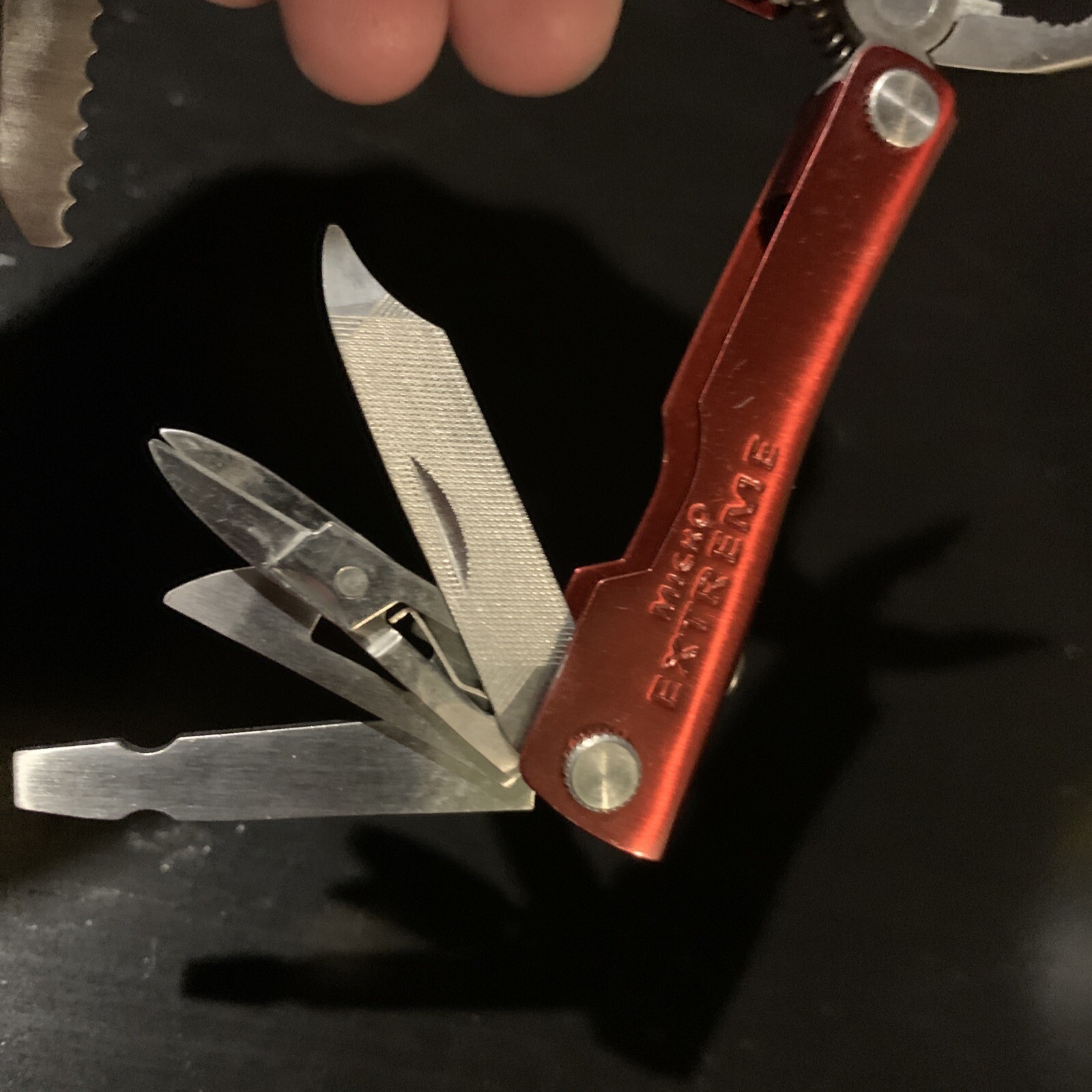 Vintage Micro Extreme Pro Series Multi-tool Red Stainless Steel Titanium Tool
