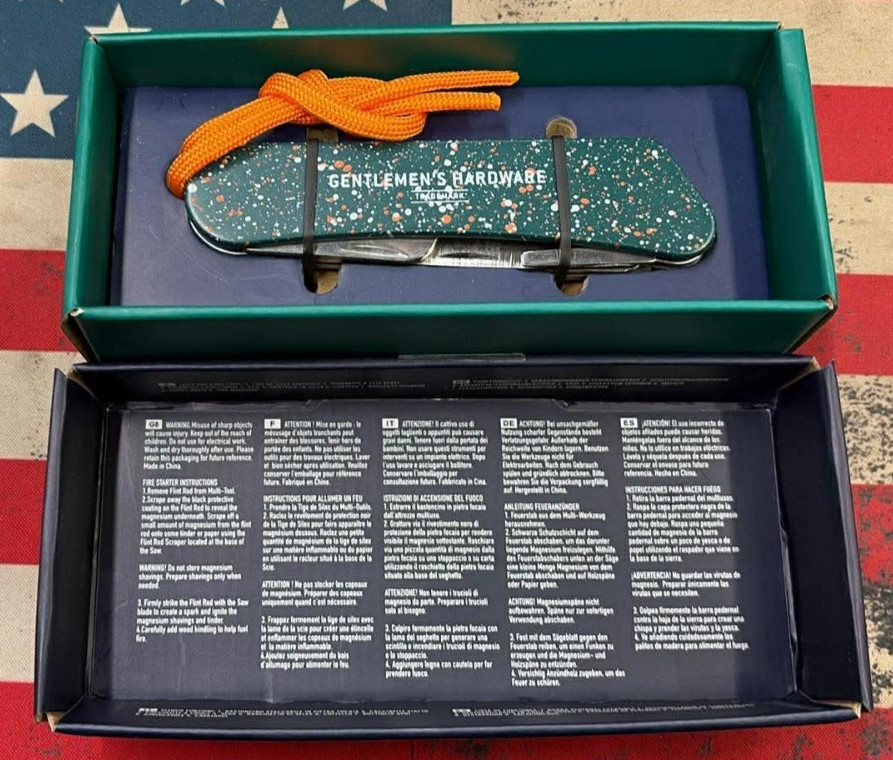 Gentleman’s Hardware 314 Wilderness Multi-Tool 9-in-1 Camping Survival Knife D20