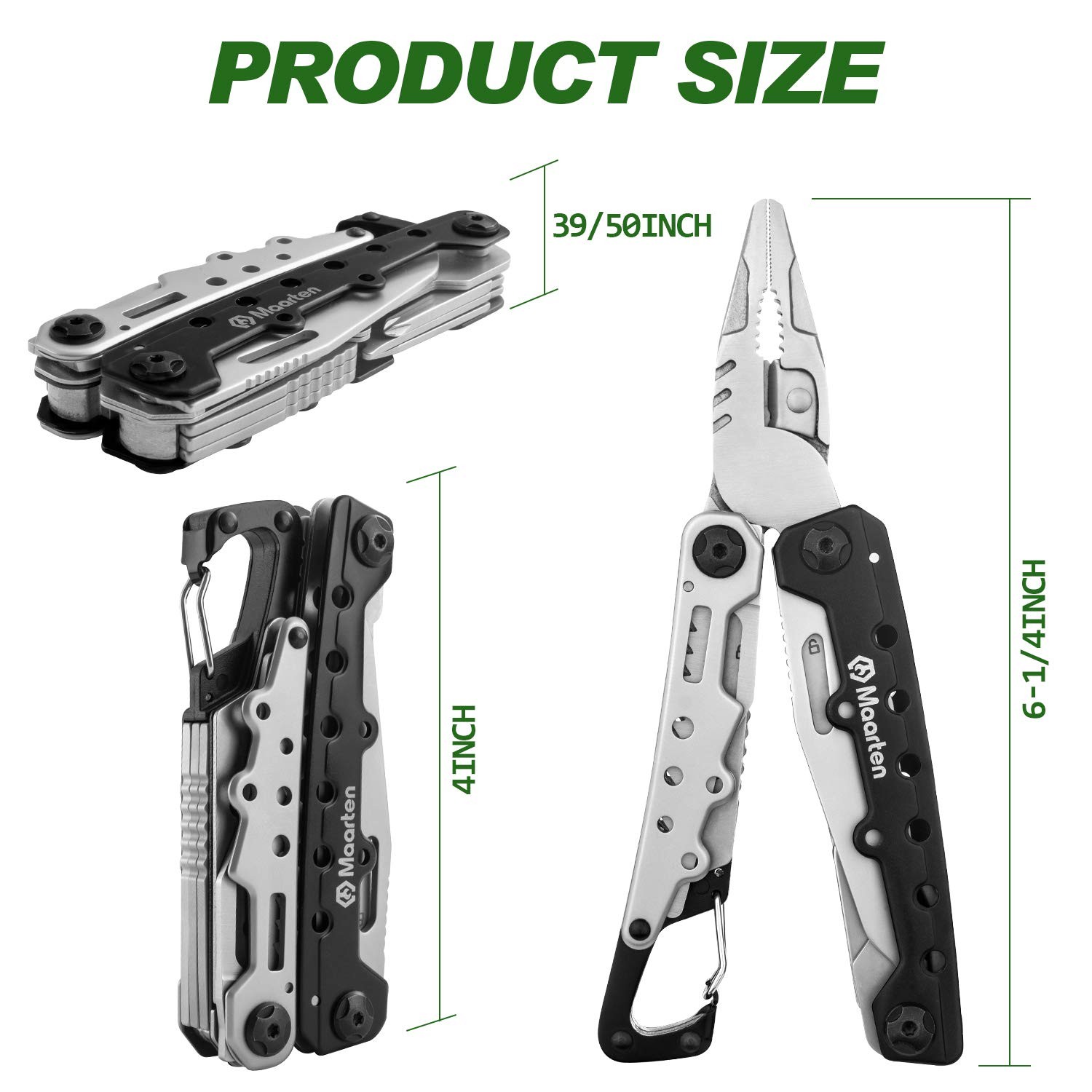 Multi-Function Pliers, 11 in 1 Small Carabiner Multitool Tool, Foldable …