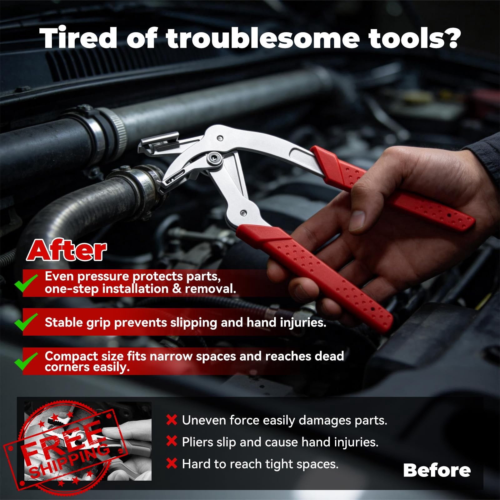 Komirom Clip Removal Tool Red