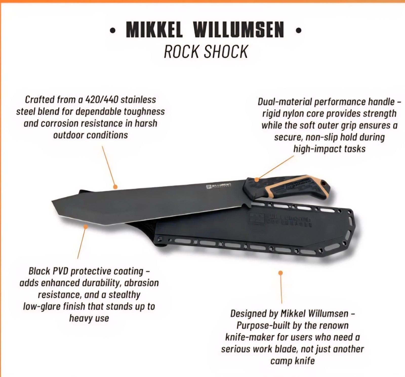 Mikkel Willumsen Rock Shock Stainless Steel Heavy-duty Primary Tool