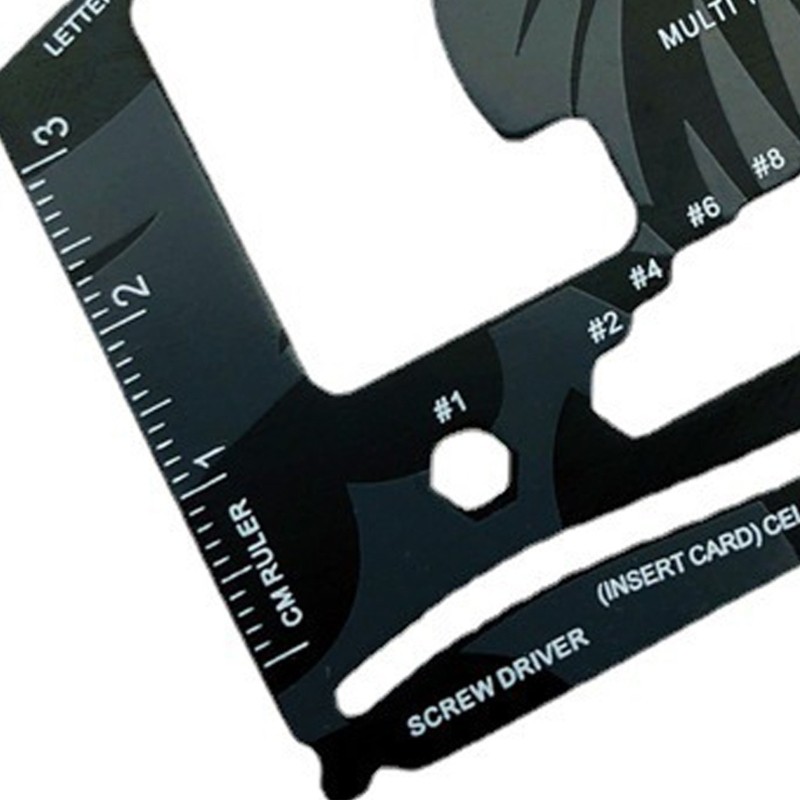 Pocket Sized Metal Steel Card Tool Bottle Opener Card Ruler Tool Wrench