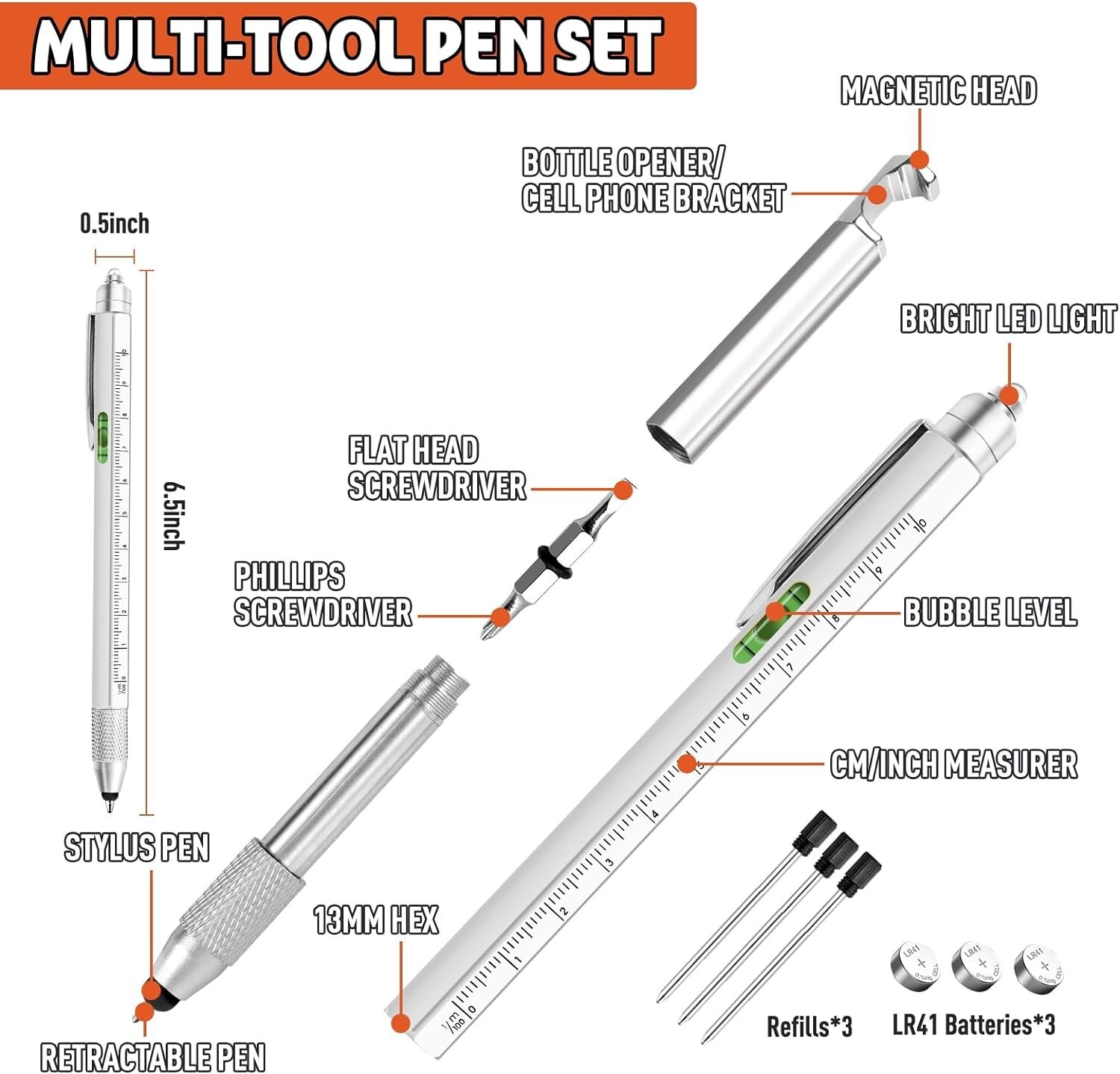 Gifts For Dad 11 In 1 Multitool Pen Gifts For Men Him Husband Father’s Day Gifts