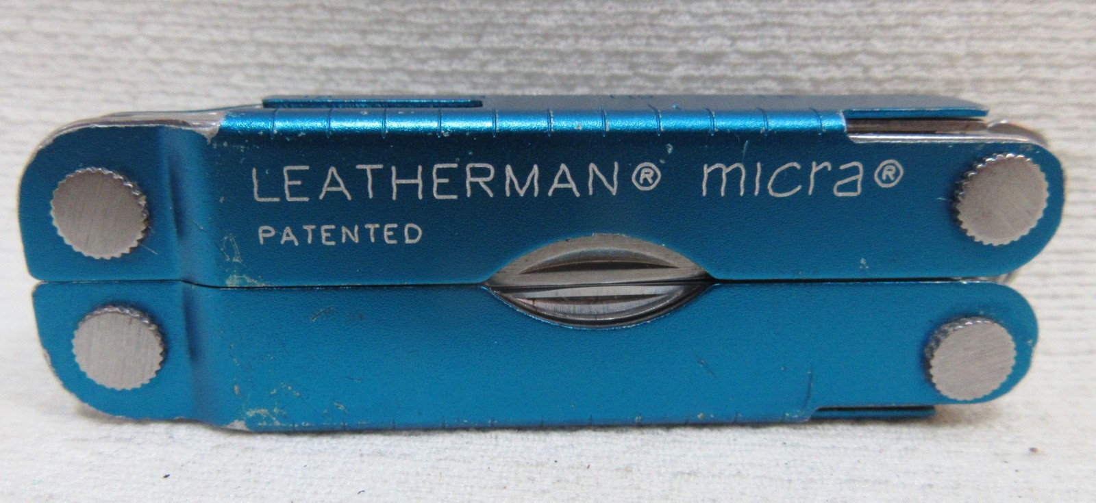 Blue Leatherman Micra pocket Multi Tool Inscribed