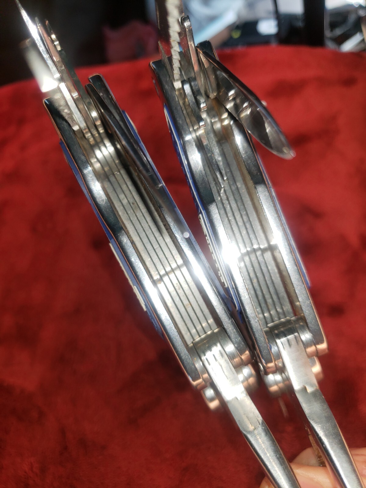Lot of 2 Kobalt Blue Mini Multi Tool Knife