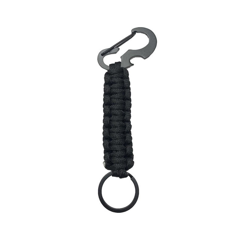 2PC Buckle Parachute Cord Woven Multifunctional Key Chain Bottle Opener Outdoor