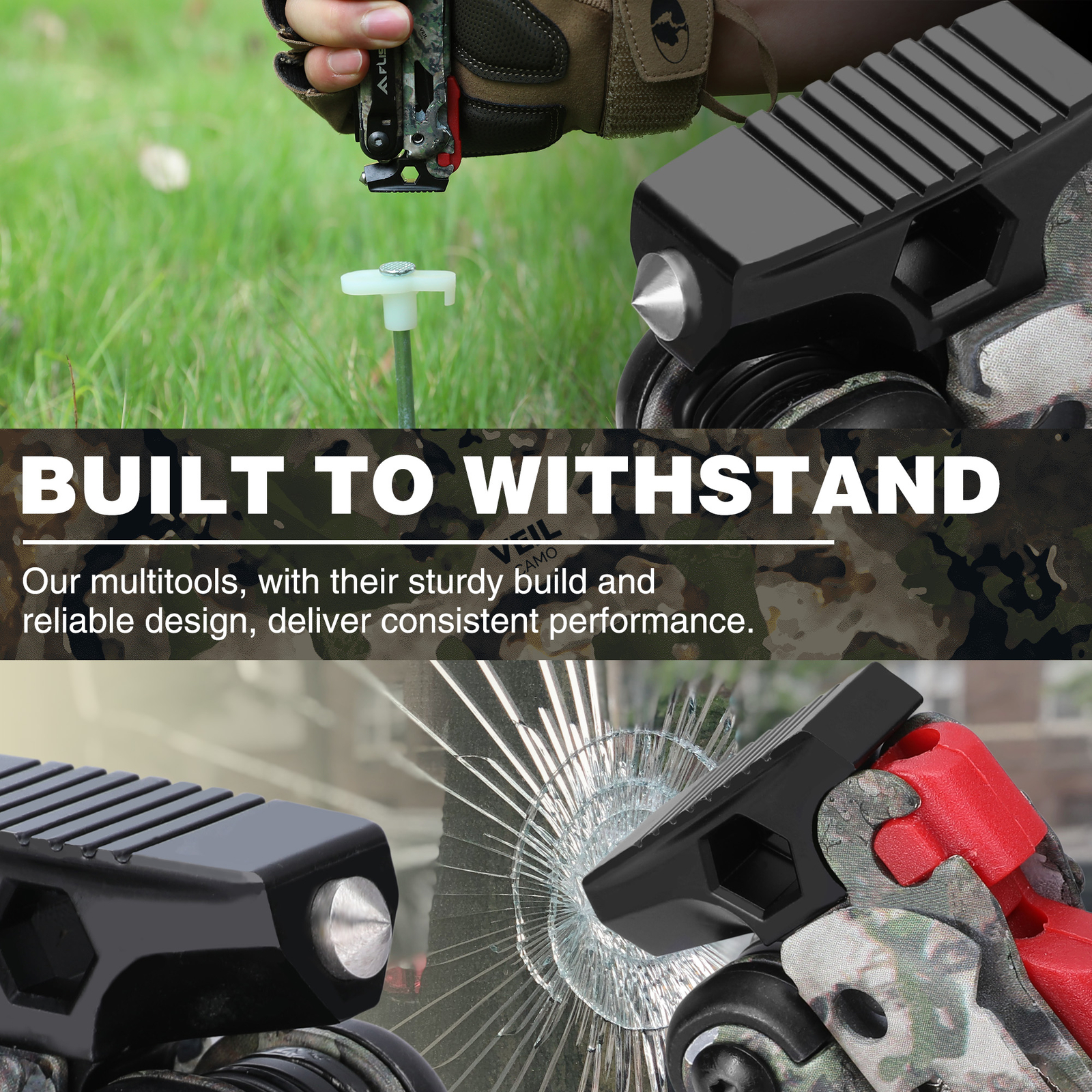 18 in 1 Camo Multitool Pliers Stainless Steel EDC Gear with Sheath Portable